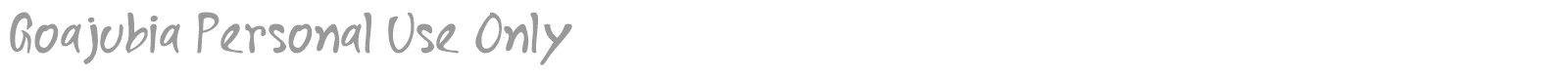 Goajubia font preview